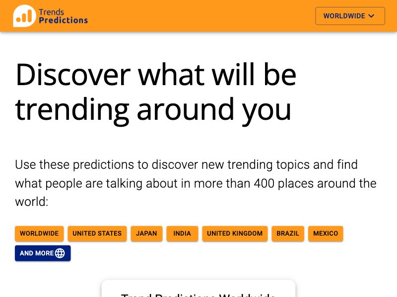 Trends Predictions Screenshot
