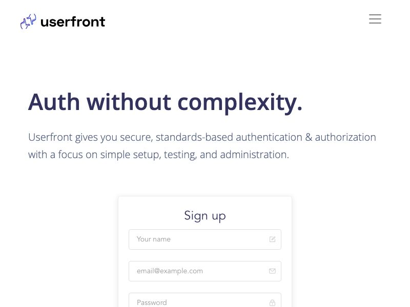 Userfront Screenshot