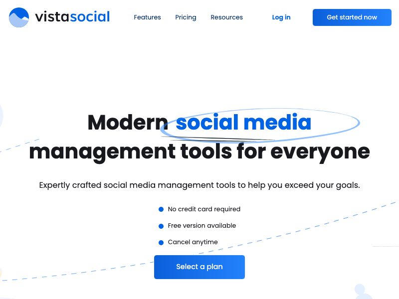 Vista Social Screenshot