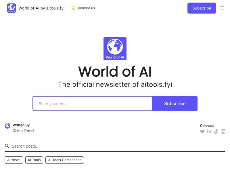 World of AI by aitools.fyi Screenshot